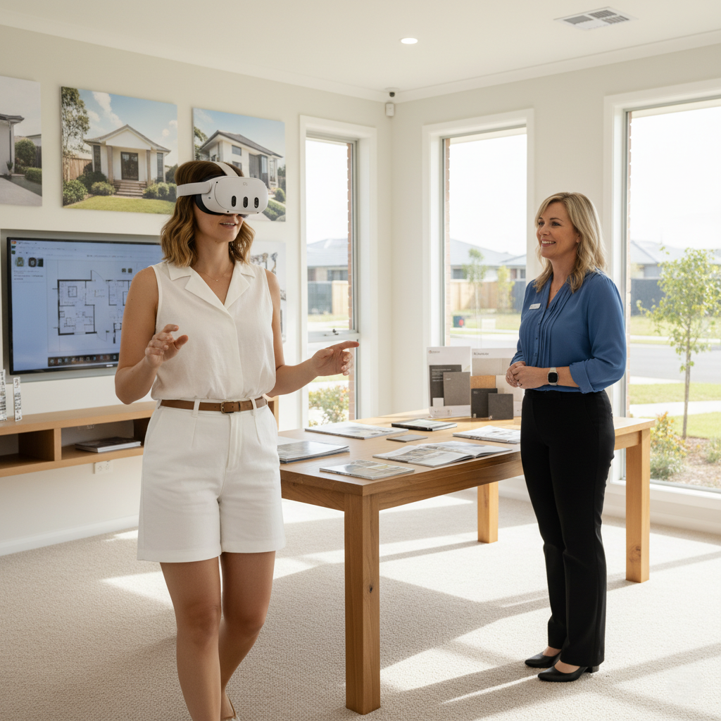Wireless mobile VR in display home